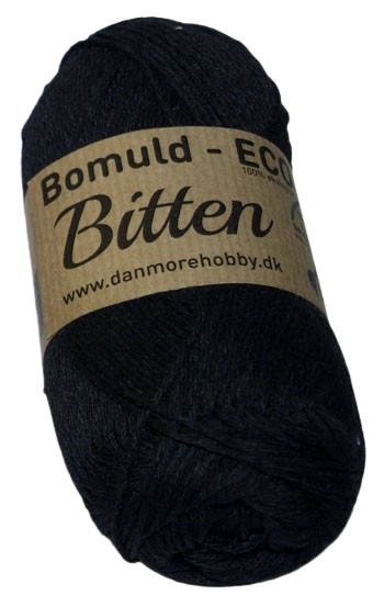 Bitten - Garn Bomuld - Sort