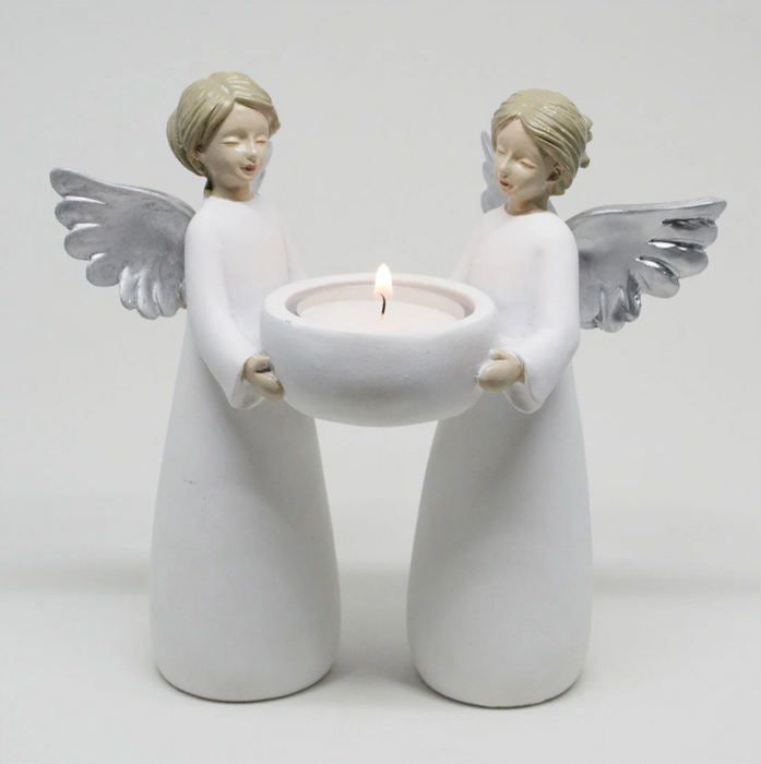 Harvesttime - To Engle Med Fyrfadslys - 1236