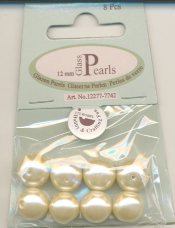 Danmore - Glasperle 12 Mm. - 8 Stk.