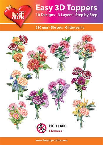 Hearty Crafts - Easy 3D Toppers Flowers - HC 11460