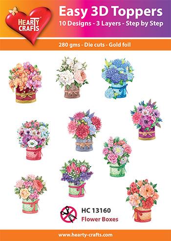 Hearty Crafts - Easy 3D Toppers Flower Boxes - HC 13160