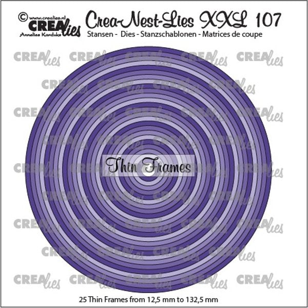 Crealies - Die Thin Framed Circles - CLNestXXL107