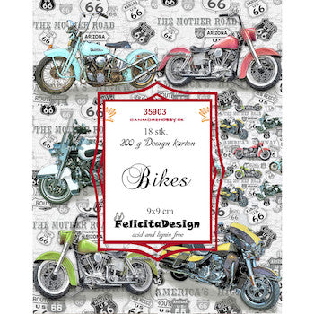 Felicita Design - Toppers Bikes 9 x 9 Cm. - 18 Stk.