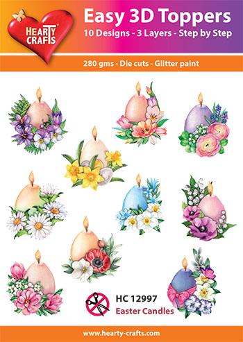 Hearty Crafts - Easy 3D Toppers Easter Candles - HC 12997