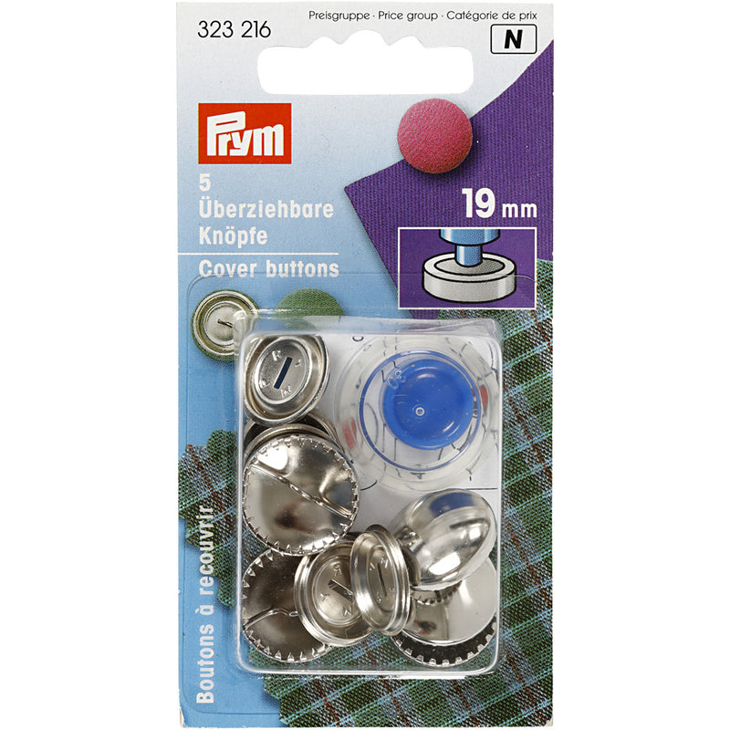 Prym - Overtræksknapper - 19 Mm.