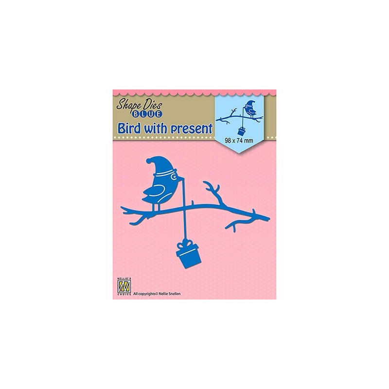 Nellie's Choice - Die Blue Bird with Present - SDB068