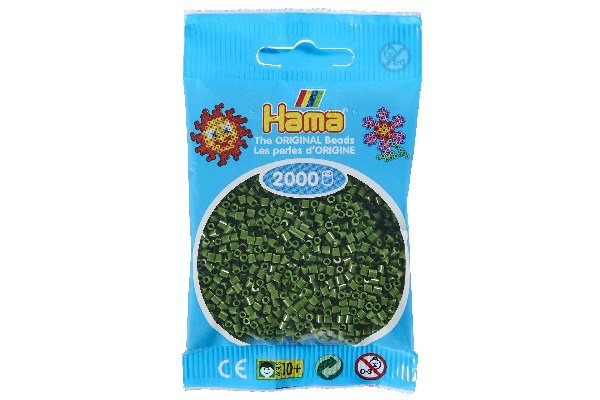 Hama - Mini Perler 2000 Stk. Skovgrøn - 501-102