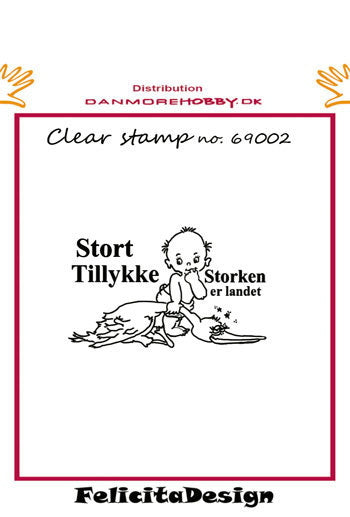 Felicita Design - Stempel Storken Er Landet - 69002
