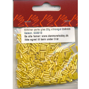 Danmore - Glasstift 2 x 9 Mm. - Citrongul