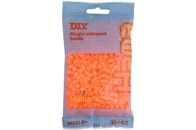 Hama - Midi Perler 1000 Stk. Neon Orange - 207-38