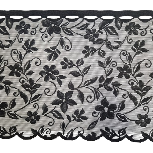 Gardinlageret - Cafégardin Sort H40 Cm. 6124 - Pr. Meter