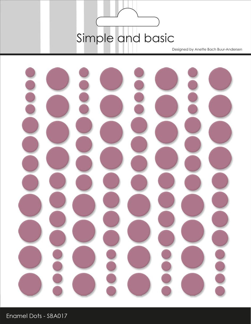 Simple and Basic - Enamel Dots SBA017 - Old Rose