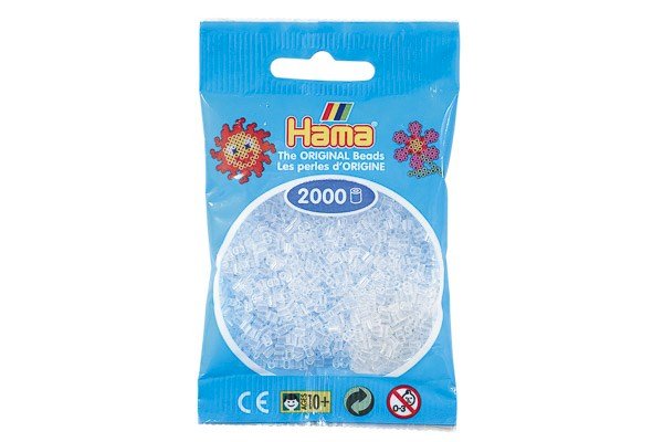 Hama - Mini Perler 2000 Stk. Klar - 501-19