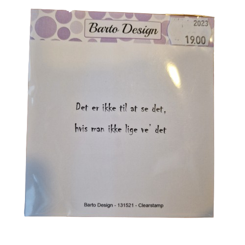 Barto Design - Stempel Dansk Tekst - 131521