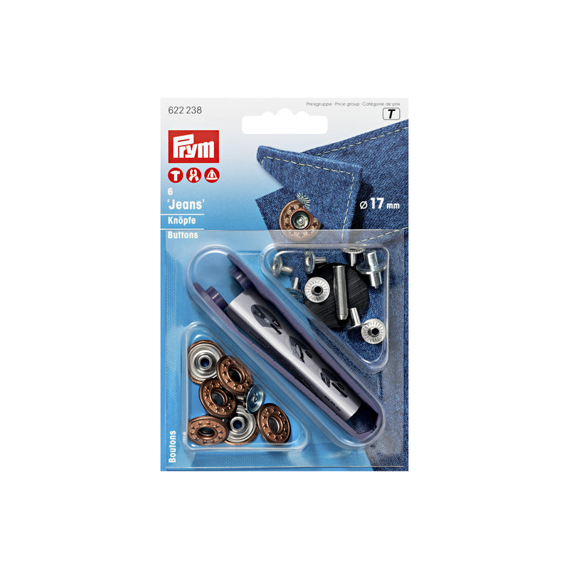 Prym - Jeansknapper 17 Mm. - Antik Bronze