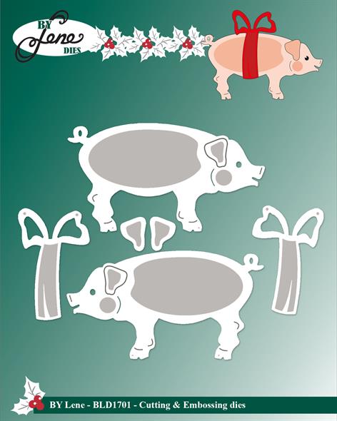 By Lene - Die Large Christmas Pig - BLD1701