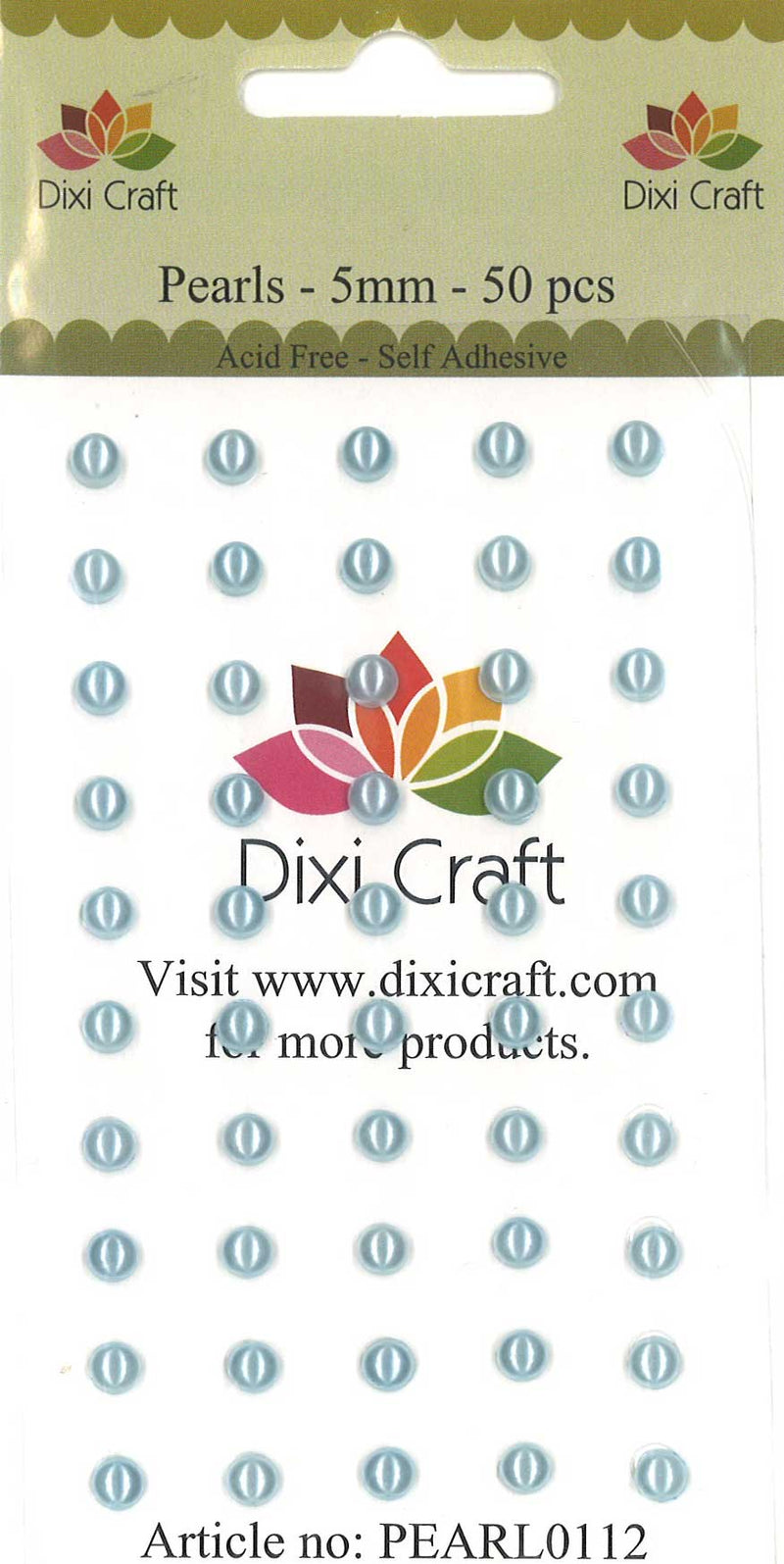 Dixi Craft - Halvperler Babyblå - PEARL0112