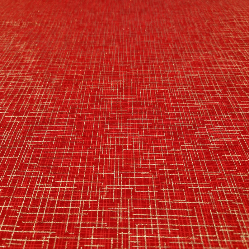 Robert Kaufman - Patchworkstof Quilter's Linen Metallic Cardinal - 14476-94