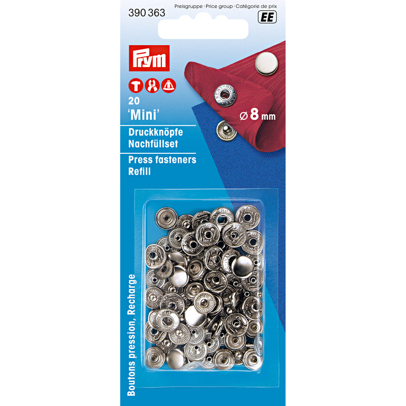 Prym - Trykknapper 20 Stk. Refill - 8 Mm.