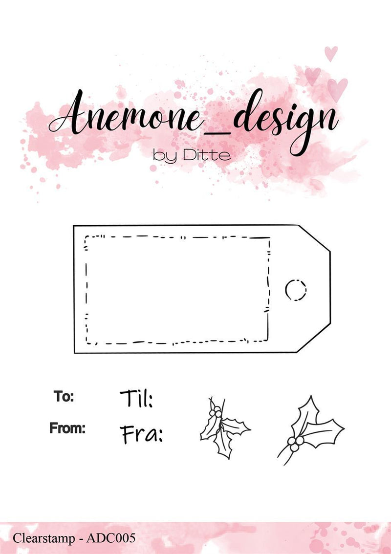 Anemone Design - Stempel Gift Tag - ADC005