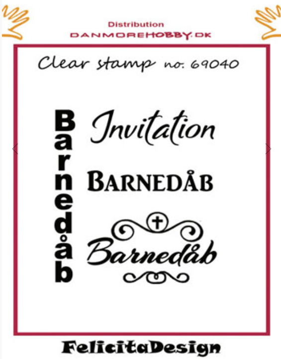 Felicita Design - Stempel Invitation Barnedåb - 69040