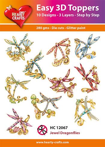 Hearty Crafts - Easy 3D Toppers Jewel Dragonflies - HC 12067