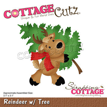 CottageCutz - Die Reindeer with Tree - CC-807