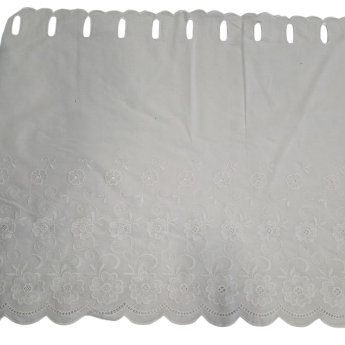Gardinlageret - Cafégardin Hvid H45 Cm. 2076 - Pr. Meter