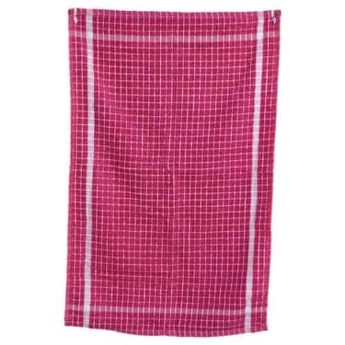 Engholm - Frotte Viskestykke - Pink/Hvid