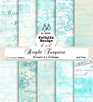 Felicita Design - Pyntepapir 15,5 x 15,5 Cm. - Bright Turquise