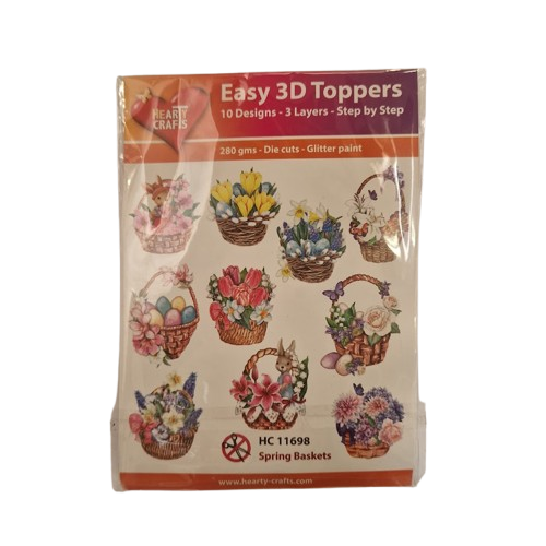 Hearty Crafts - Easy 3D Toppers Spring Baskets - HC 11698