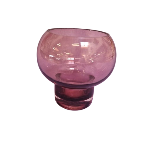 Wikholm Form - Fyrfadsstage Rosa Glas - 10 Cm.