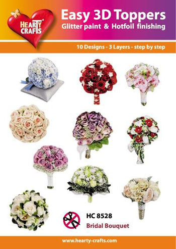 Hearty Crafts - Easy 3D Toppers Bridal Bouquet - HC 8528