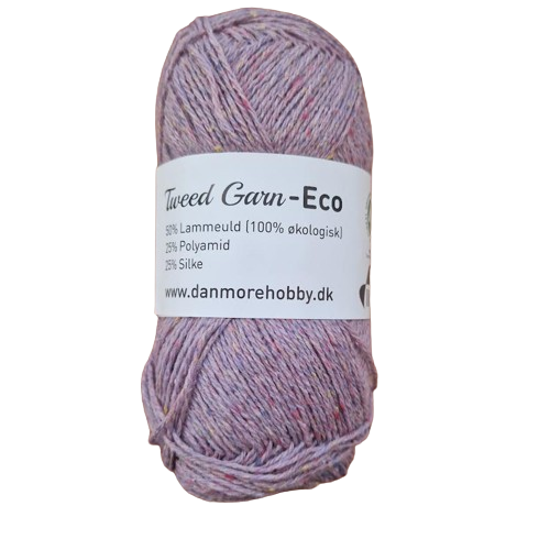 Danmore - Tweed Garn Eco - Lys Lilla Meleret
