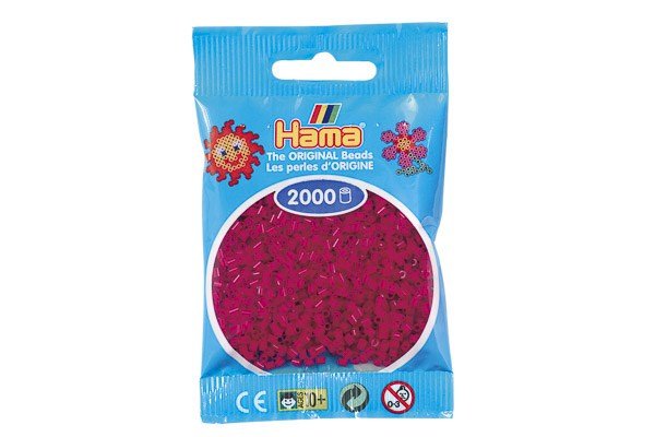 Hama - Mini Perler 2000 Stk. Vinrød - 501-29