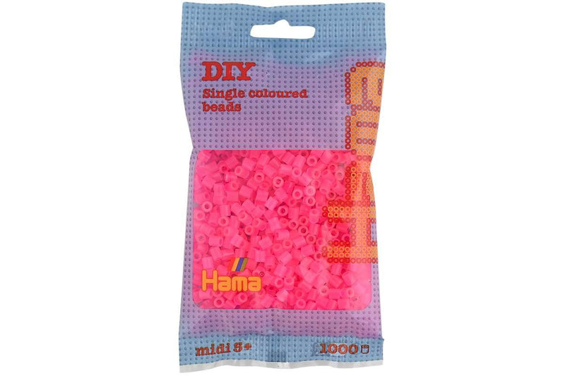 Hama - Midi Perler 1000 Stk. Neon Fuschia - 207-32