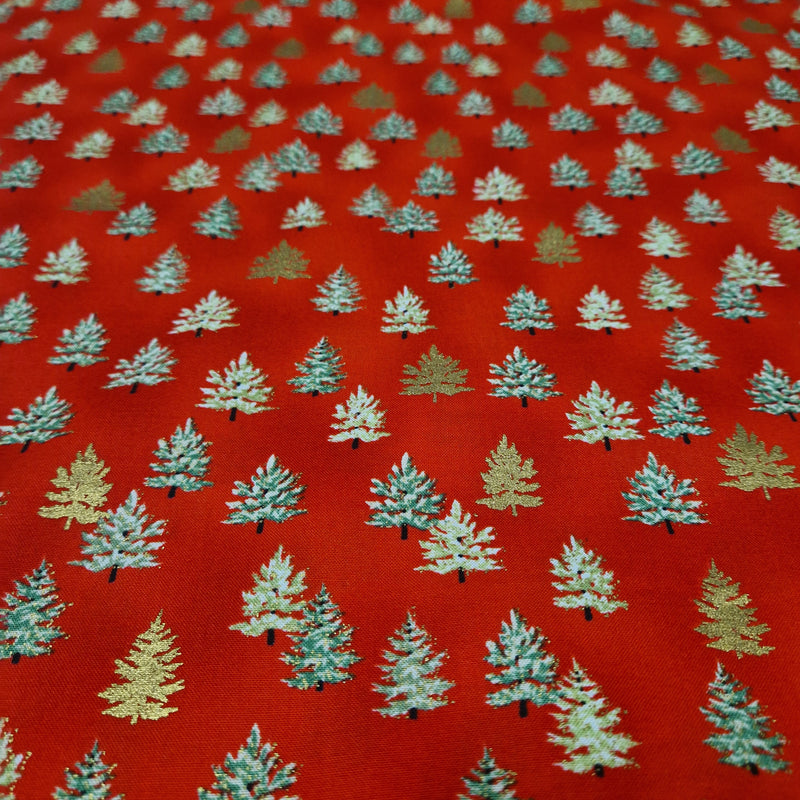 Robert Kaufman - Patchworkstof Holiday Charms Crimson - 21620-91