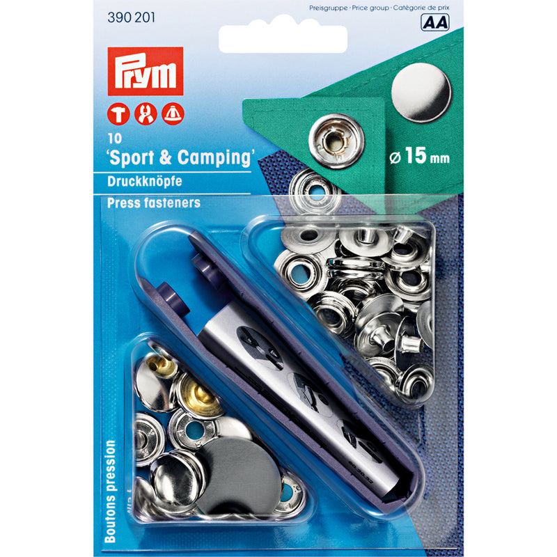 Prym - Sport & Camping Trykknapper 10 Stk. - 15 Mm.