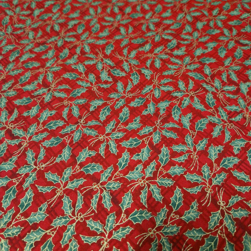 Robert Kaufman - Patchworkstof Winter's Grandeur 9 Red - 20077-3