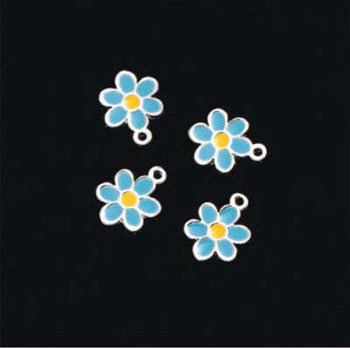 Danmore - Charms Turkis Blomst - 4 Stk.