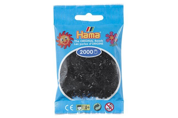 Hama - Mini Perler 2000 Stk. Sort - 501-18