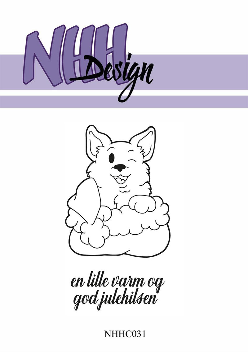 NHH Design - Stempel Dog in Christmas Hat - NHHC031