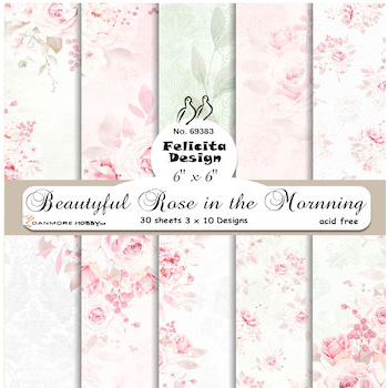 Felicita Design - Pyntepapir 15,5 x 15,5 Cm. - Beautiful Rose