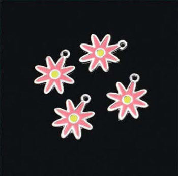 Danmore - Charms Lyserød Blomst - 4 Stk.