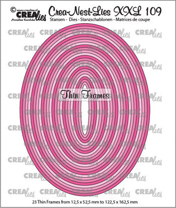 Crealies - Die Thin Frames Oval - CLNestXXL109