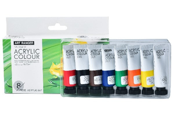 Ranger - Akrylmaling 8 Stk. 22 Ml. - Standard Farver