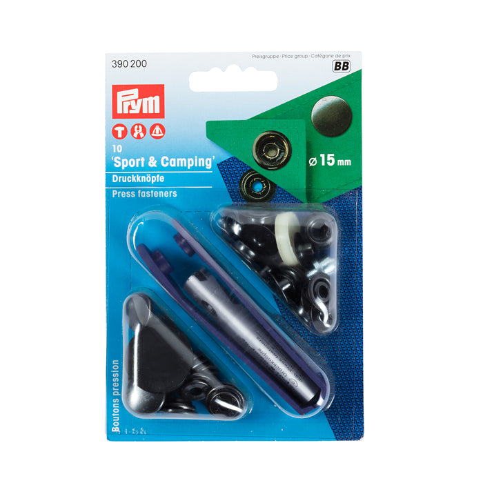 Prym - Sport & Camping Trykknapper 10 Stk. Oxy - 15 Mm.