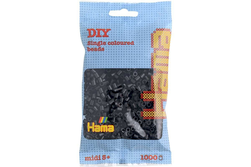 Hama - Midi Perler 1000 Stk. Sort - 207-18