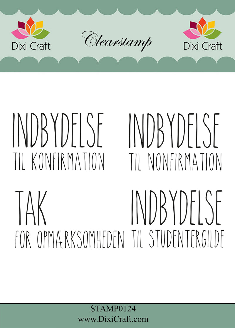 Dixi Craft - Stempel Indbydelse - STAMP0124