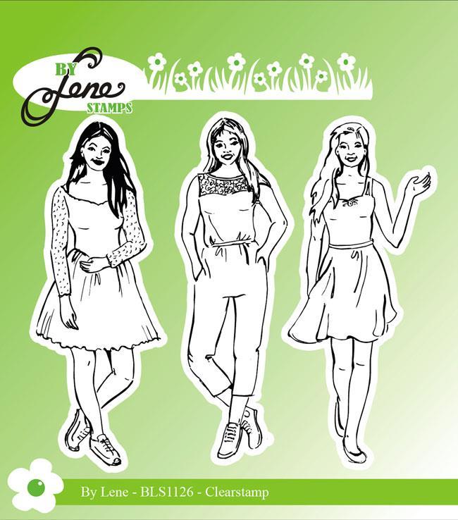 By Lene - Stempel Tre Piger - BLS1126